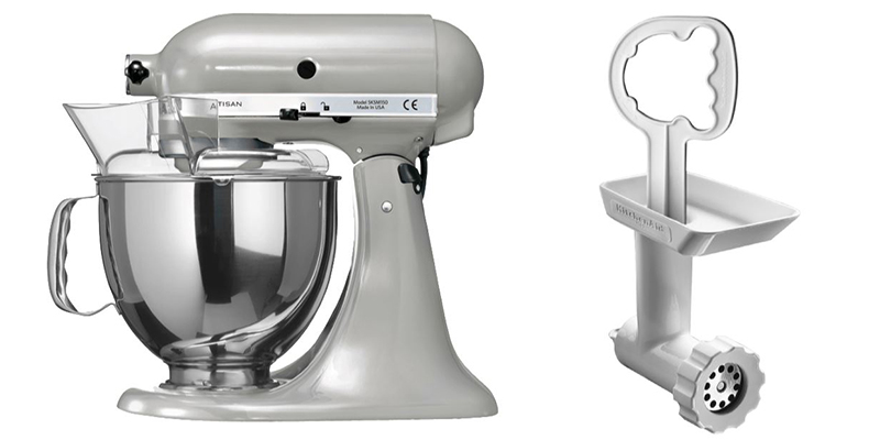 KITCHENAID 5KSM150PSEMC Artisan Küchenmaschine + Fleischwolf Vorsatz 5FGA für nur 399,- Euro inkl. Versand