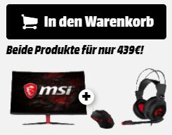 MSI Optix AG32C Curved 31.5 Zoll Full-HD Gaming Monitor Bundle mit Gaming Maus + Gaming Headset für nur 439,- Euro inkl. Versand
