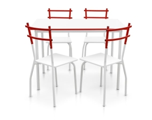 IKayaa Sitzgruppe mit 4 Stühlen und Tisch für 37,99 Euro inkl. Versand aus Deutschland