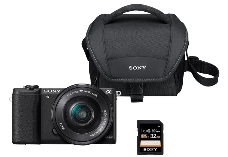 SONY Alpha 5100 Kit Systemkamera mit 16-50 mm Objektiv, Kameratasche und 16GB Speicherkarte für nur 399,- Euro inkl. Versand