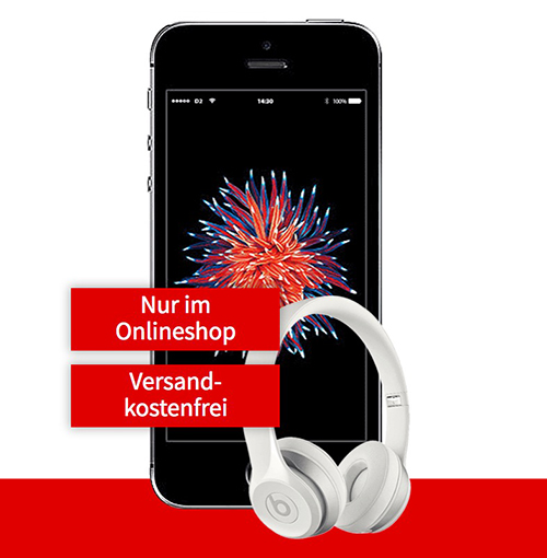MD Vodafone Smart Surf mit 50 Frei-Minuten & -SMS + 1GB Daten für mtl. 16,99 Euro + Apple iPhone SE & Beats Solo 2 für einmalig 49,- Euro
