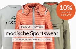 Bis Sonntag: Engelhorn Weekly Deal Mode mit 10% Rabatt auf modische Sportswear