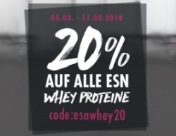 Diese Woche 20% Rabatt auf alle ESN Whey Proteine bei Fitmart.de