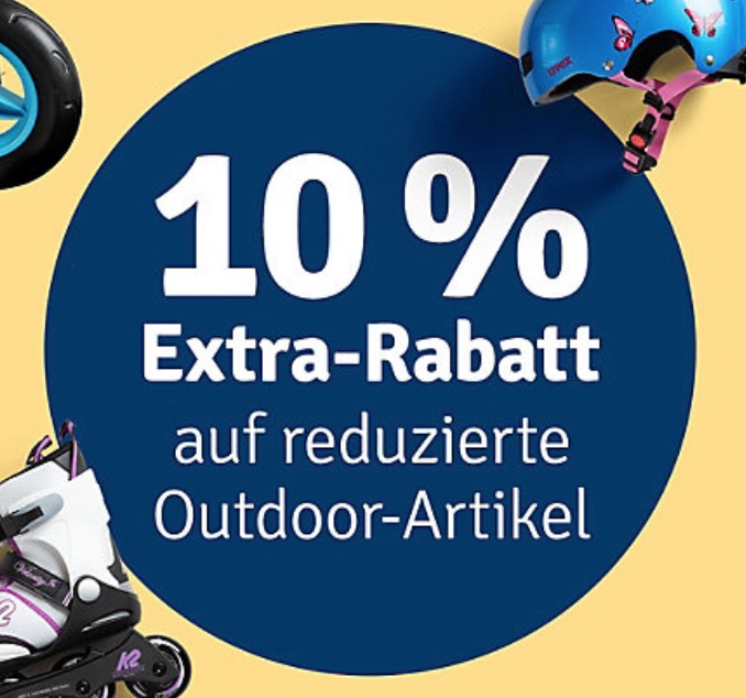 10% Rabatt auf reduzierte Outdoorartikel im myToys Onlineshop