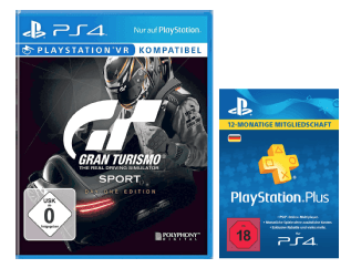 Gran Turismo Sport Day 1 Edition PS4 + PlayStation Plus Card 12 Monate nur 54,- Euro