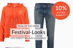 Engelhorn Mode Weekly Deal mit 10% Rabatt auf Klamotten für die Festival Saison