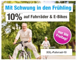 Letzter Tag! 10% Rabatt auf die alle Fahrräder und E-Bikes bei GartenXXL