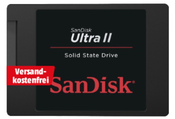 SANDISK 240 GB Ultra II Interne SSD für nur 57,- Euro inkl. Versand