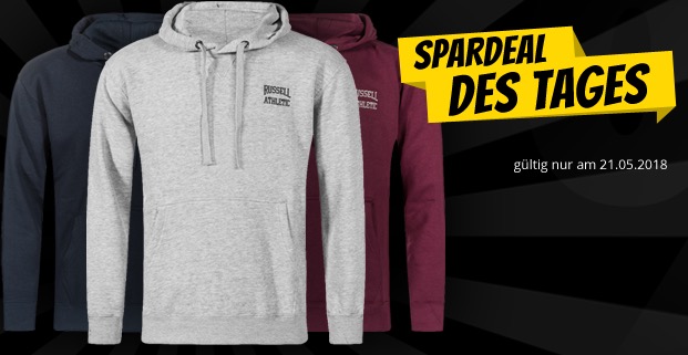 Tagedeal! Russel Athletic Herren Hoodie Kapuzen Sweatshirts nur 8,88 Euro