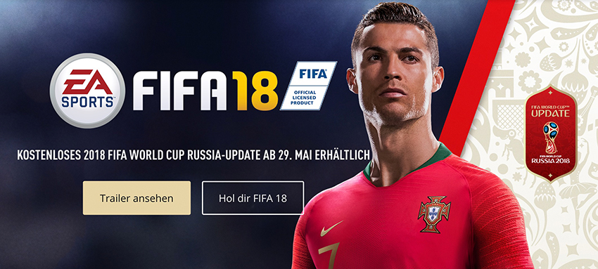 WM 2018 Update für FIFA 18 ab heute gratis zum Download