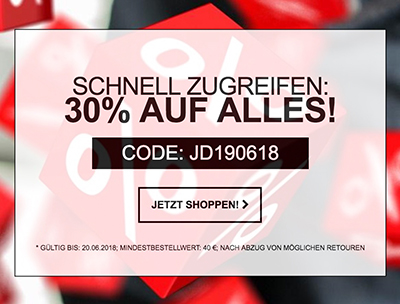 30% Rabatt auf das gesamte Sortiment bei Jeans-Direct ab 40,- Euro Bestellwert