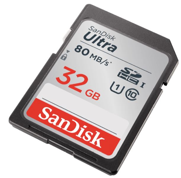 SANDISK Ultra UHS-I SDHC Speicherkarte (32GB, 80 MB/s, Class 10) für nur 10,- Euro inkl. Versand