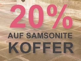 Nur heute: 20% Rabatt auf Samsonite-Koffer bei Galeria Kaufhof