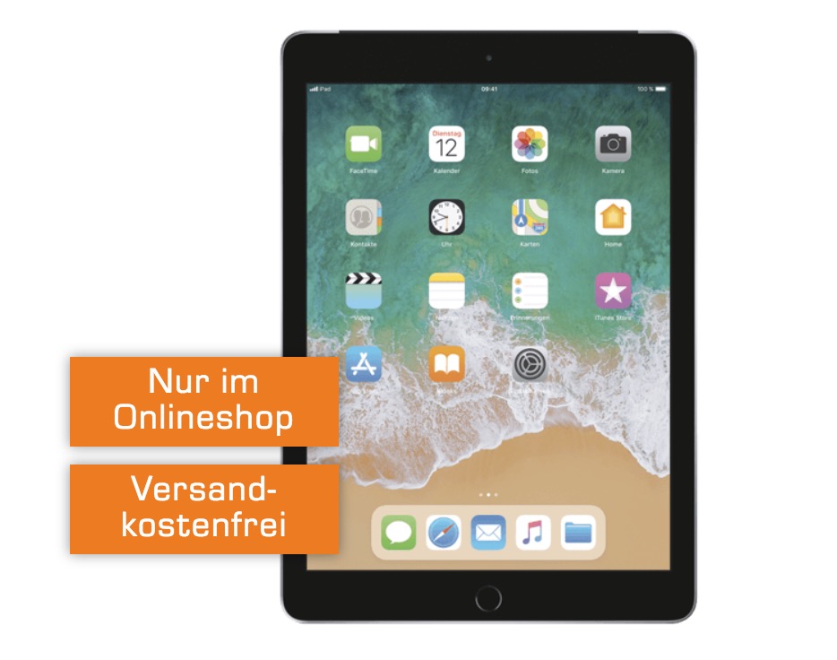 Apple iPad (2018) 32GB Wi-Fi + Cellular nur 49,- Euro inkl. 5GB LTE Vodafone Netz nur 19,99 Euro