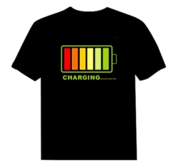 T-Shirt mit LED Ladeanzeige für nur 8,59 Euro inkl. Versand