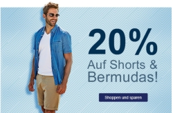 Nur heute: 20% Rabatt auf Herren-Shorts und Bermudas bei Galeria-Kaufhof