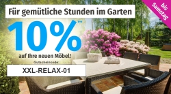 2 Tage lang 10% Rabatt auf die Kategorie Möbel bei GartenXXL
