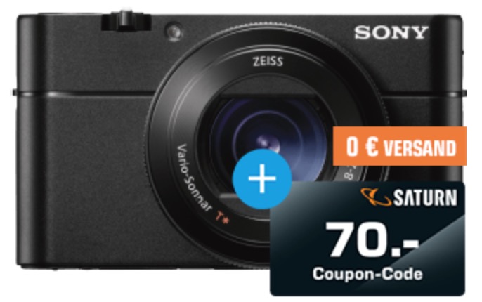 SONY Cyber-shot DSC-RX100 Markt V Digitalkamera + 70,- Euro Saturn-Gutschein für nur 777,- Euro inkl. Versand