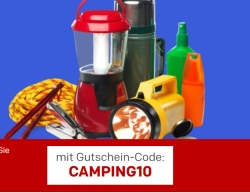 10% Rabattgutschen auf Alles rund um Camping & Outdoor bei Rakuten