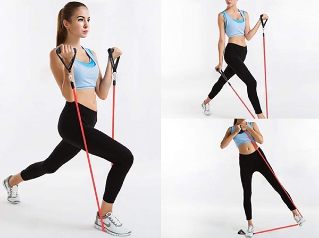 Duroecsain Fitnessbänder Set - 4 Widerstandsbänder Mit Griffen