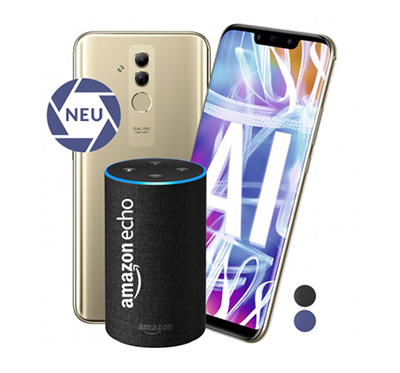 Blau Allnet XL mit 5GB Datenvolumen für mtl. 19,99 Euro + Huawei Mate 20 Lite & Amazon Echo für nur einmalig 4,95 Euro