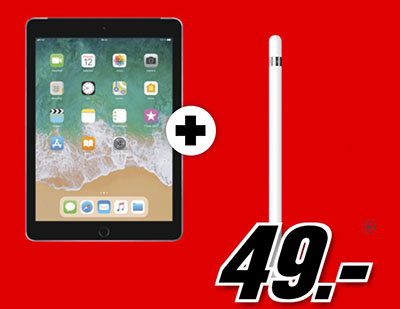 Apple iPad (2018) 32GB + Apple Pencil für nur 49,- Euro inkl. 5GB LTE Vodafone Netz nur 19,99 Euro