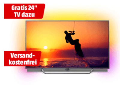 Knaller! PHILIPS 65PUS8602/12 65 Zoll UHD 4K Smart TV + PHILIPS 24 Zoll Fernseher für nur 1.299,- Euro (statt