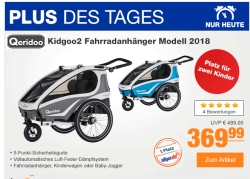 Qeridoo Kidgoo2 Fahrradanhänger Modell 2018 anthrazit für nur 359,90 Euro