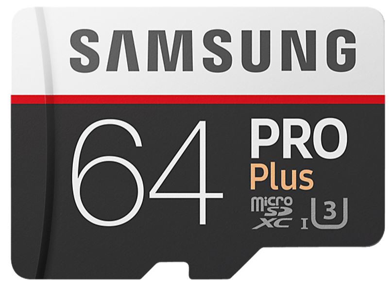 SAMSUNG Pro Plus micro-SDXC Speicherkarte (64 GB, 100 MB/s) für nur 25,- Euro inkl. Versand
