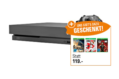 Xbox One X + Assassins Creed Origins + NBA 2k18 + WWE 2k18 für nur 469,- Euro inkl. Versand