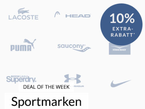 Engelhorn Sport-Markenwoche mit 10% Extra-Rabatt z.B. auf Adidas, Superdry oder Lacoste