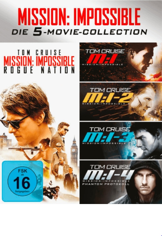 Mission Impossible 1-5 Box (Blu-ray) für nur 14,99 Euro inkl. Versand