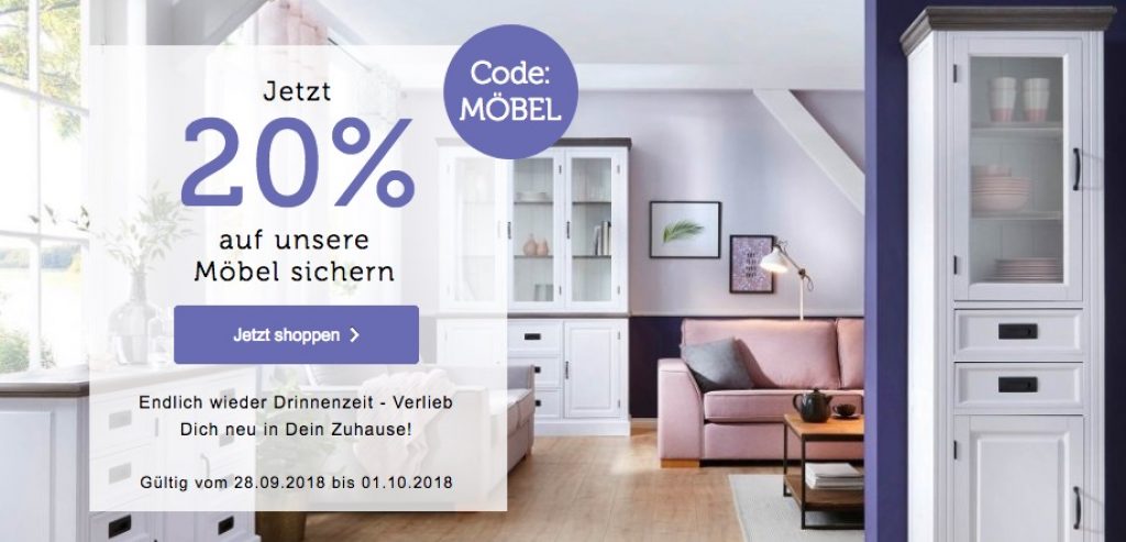 20 Gutscheincode auf Möbel bei Bonprix Snipz.de