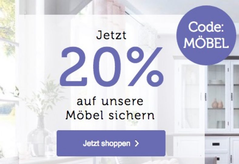 20% Gutscheincode auf Möbel bei Bonprix - Snipz.de