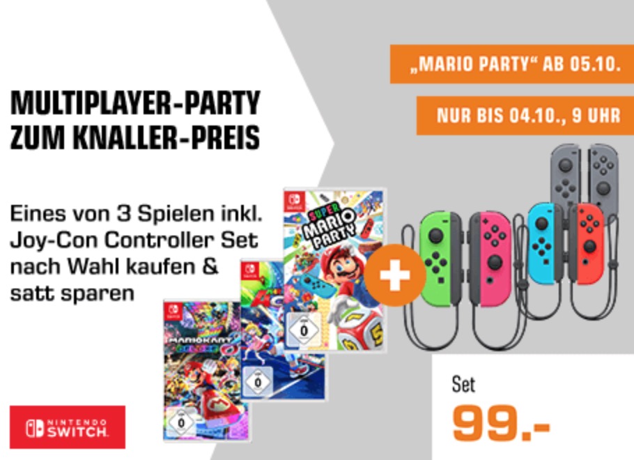 Nintendo Switch Joy-Con Controller Set + Spiel für nur 99,- Euro