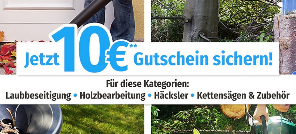 Nur noch heute: 10,- Euro Gutschein auf Laubbeseitigung ...