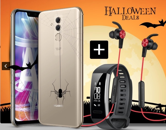 Otelo Halloween Special mit 5GB Datenvolumen + HUAWEI Mate 20 Lite, Sportkopfhörer und Huawei Band 2 Pro für mtl. 24,05 Euro