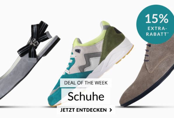 Engelhorn Fashion Weekly Deal mit 15% Rabatt auf Schuhe