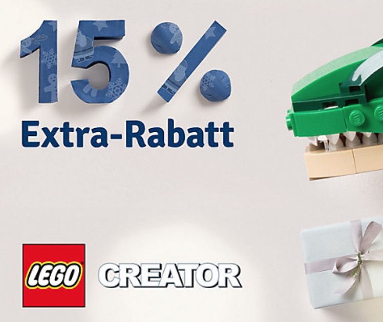 15% Rabatt auf Lego Creator Artikel im myToys Onlineshop