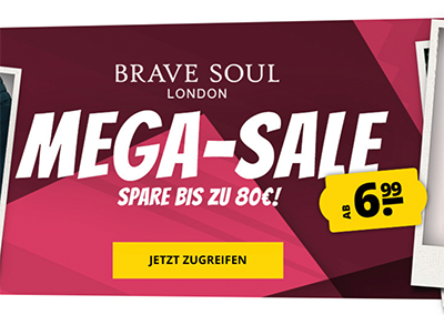 SportSpar: Brave Soul Sale mit vielen verschiedenen Artikeln zu stark reduzierten Preisen