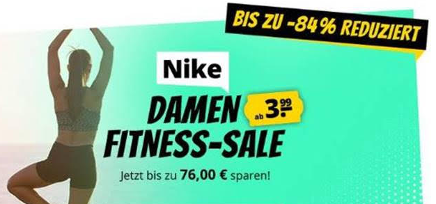 Nike Damen Fitnesssale bei SportSpar mit bis zu 84% Rabatt