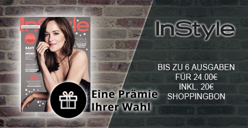 6 Ausgaben INSTYLE für nur 24,- Euro und dazu 20,- Euro ShoppingBon, Zalando-Gutschein oder DM-drogerie-Gutschein