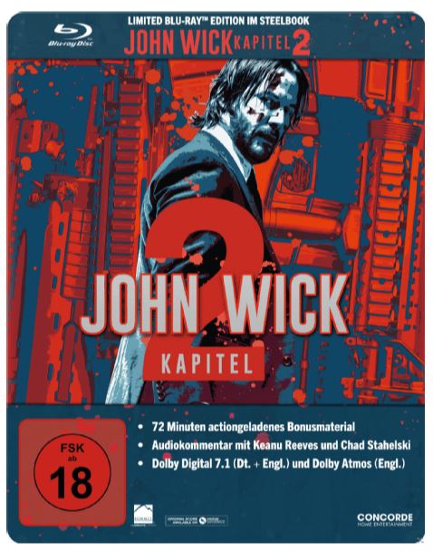 John Wick: Kapitel 2 (Steelbook-Edition) [Blu-ray] für nur 8,99 Euro inkl. Versand