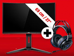AOC C27G1 27 Zoll Full-HD Curved Gaming Monitor + kabelloses RAZER Thresher 7.1 Headset für nur 299,- Euro