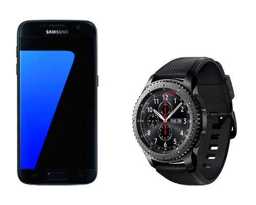 SAMSUNG Galaxy S7 32GB + SAMSUNG Gear S3 Frontier für nur 333,- Euro (statt 412,- Euro)
