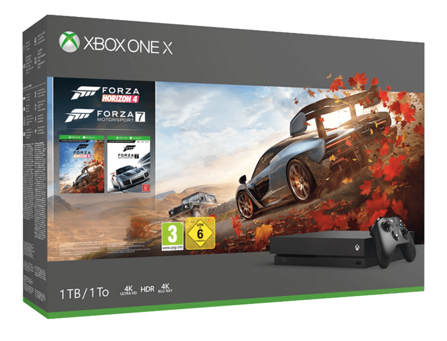 MICROSOFT Xbox One X 1TB + Forza Horizon 4 & Forza Motorsport 7 für nur 379,- Euro inkl. Versand