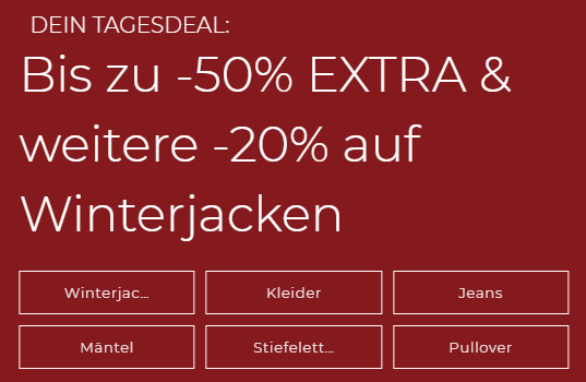 Bis zu 20% Extra-Rabatt auf Winterjacken im ABOUT YOU Onlineshop