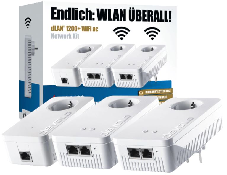 DEVOLO DLAN 1200+ WiFi AC Network Kit Powerline Adapter für nur 189,- Euro inkl. Versand