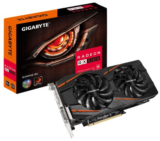 GIGABYTE Radeon RX 580 Gaming Grafikkarte (8GB) + 2 Downloadcodes für Top Games für nur 189,- Euro inkl. Versand