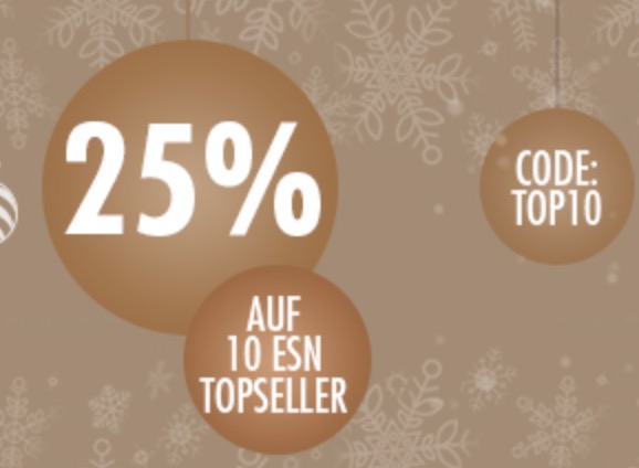 Letzter Tag: 25% auf 10 ESN Topseller bei Fitmart